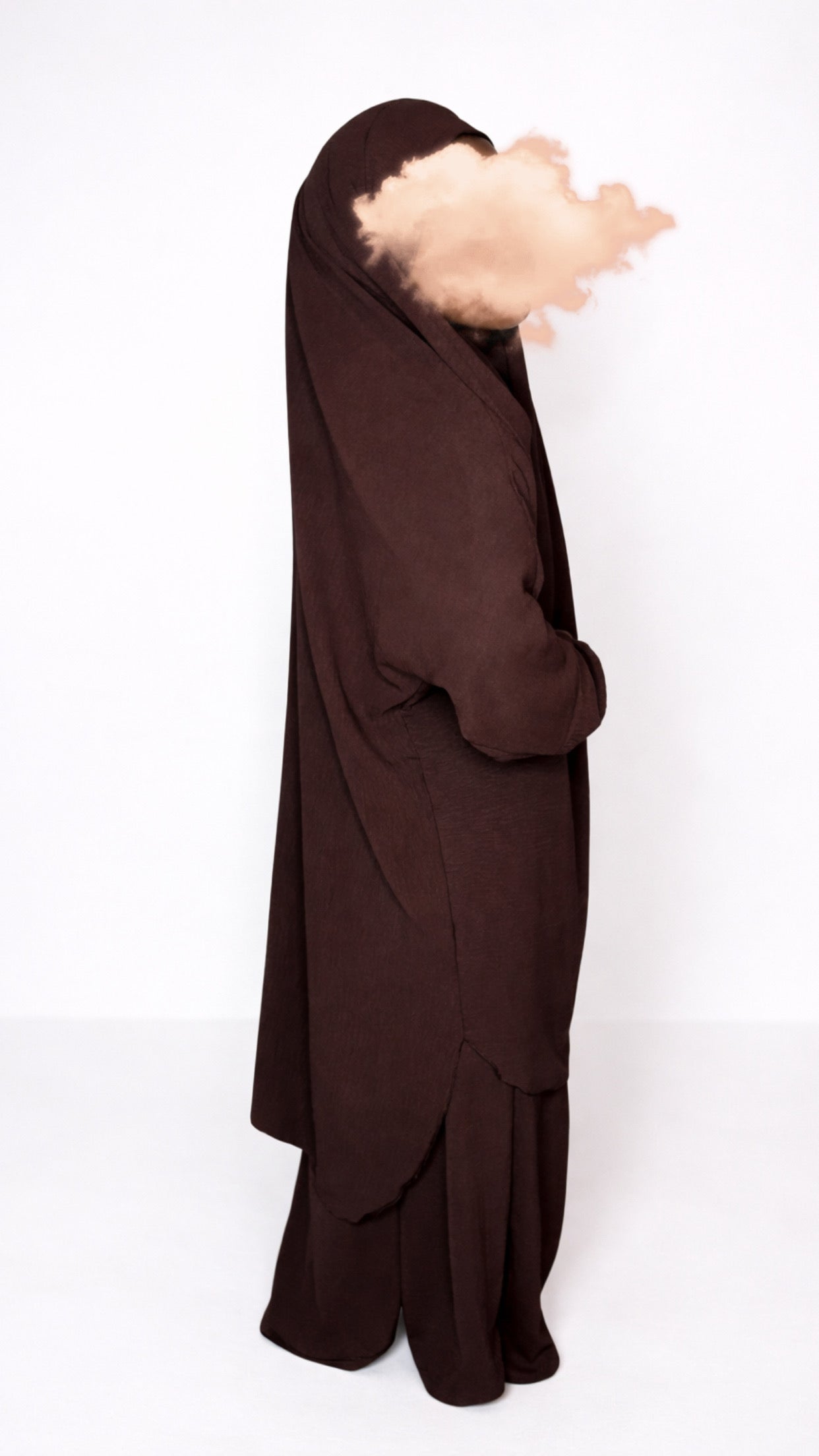 djellaba enfant fille 2 pièces avec jupe- Ensemble islamique élégant