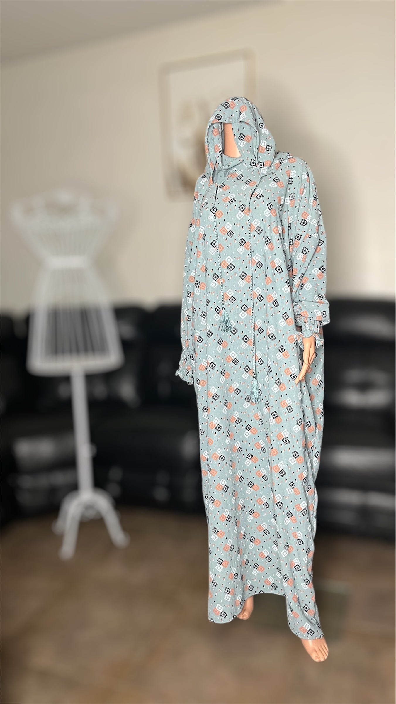 Robe de prière avec hijab intégré / 2 capuche