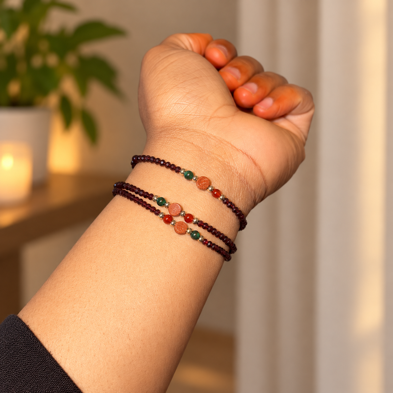 Lot de 3 bracelets en perles