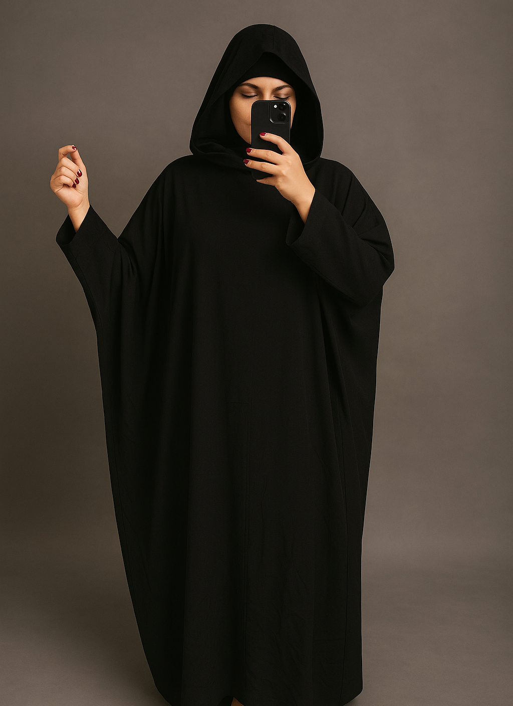 Abaya Saoudienne avec capuche intégré