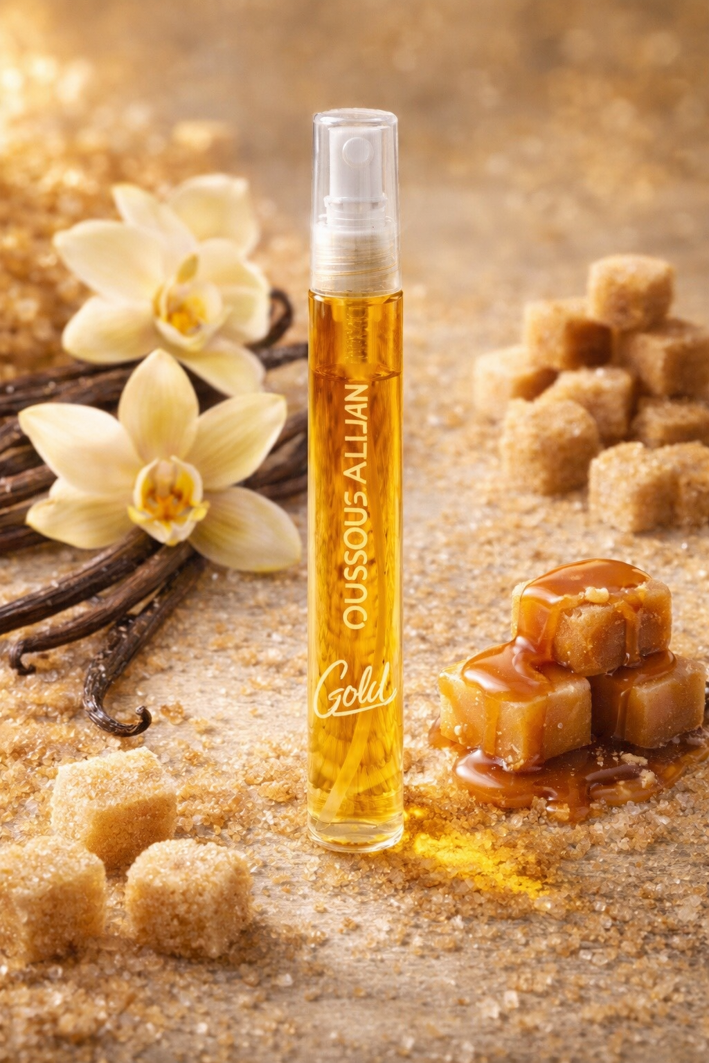 Woussoualan Dji Gold – Parfum sucré gourmand (Vanille & Caramel)