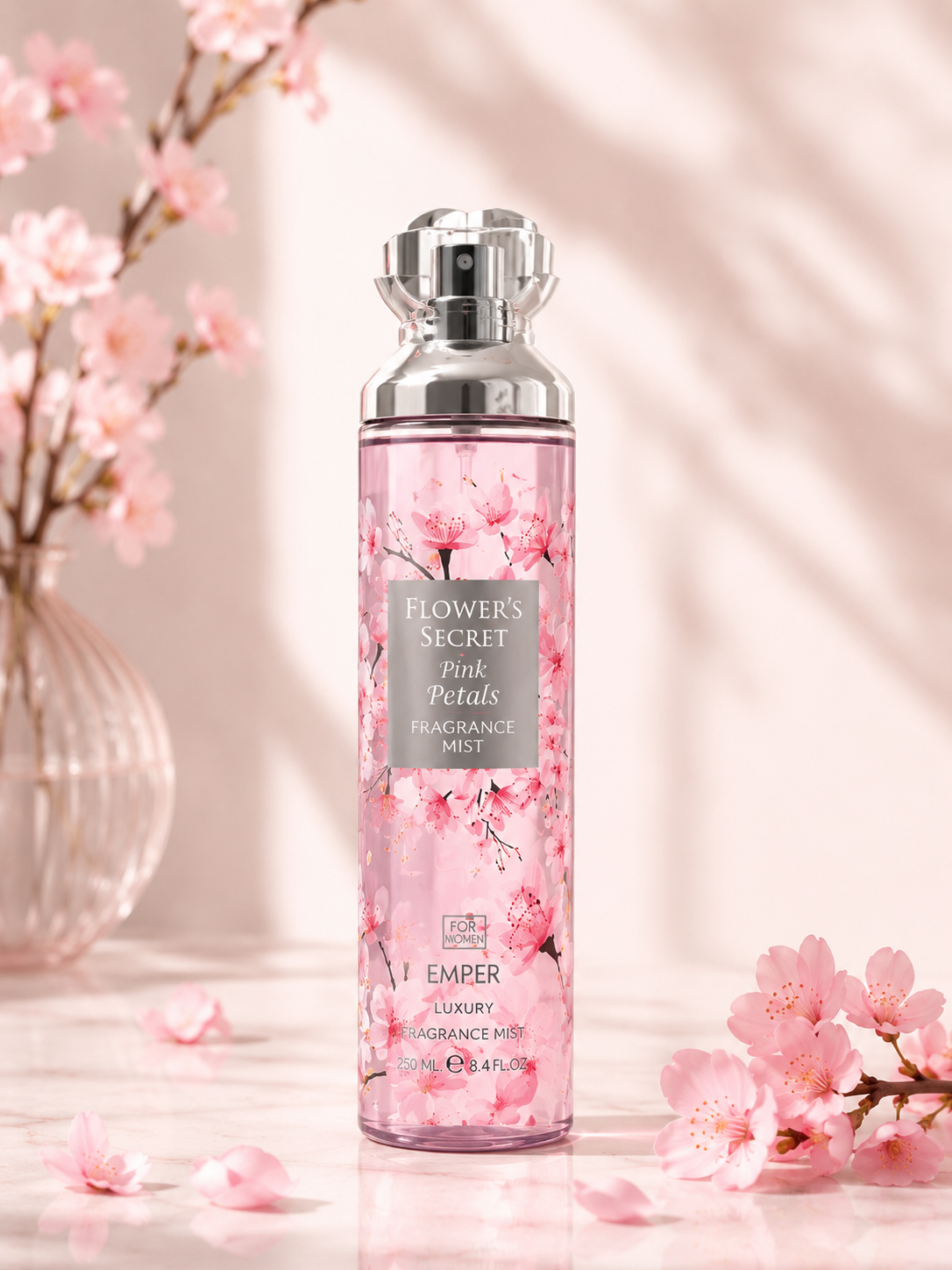 Flower Secret Pink Petals Emper – Brume Parfumée Femme Florale et Douce 250 ml