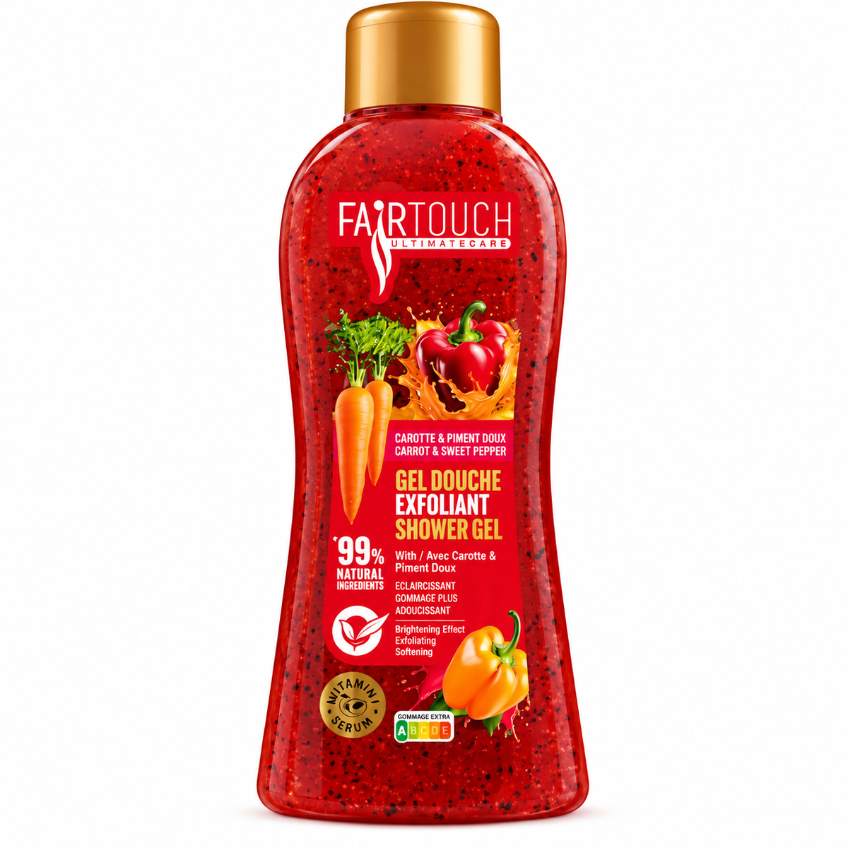 Gel Douche Exfoliant Fairtouch – Carotte & Piment Doux