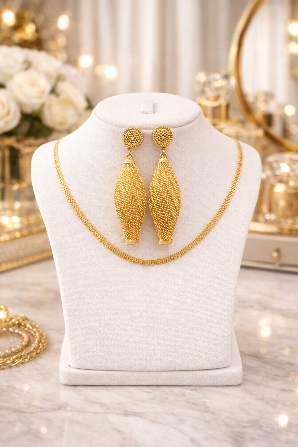 Tour de cou et boucle d’oreille