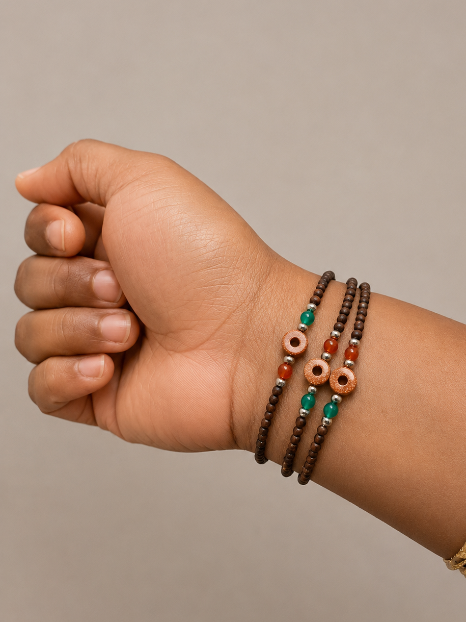 Lot de 3 bracelets en perles