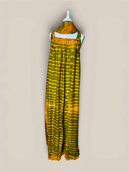 Dampé/Mehlfa robe manches bretelles avec foulard confort