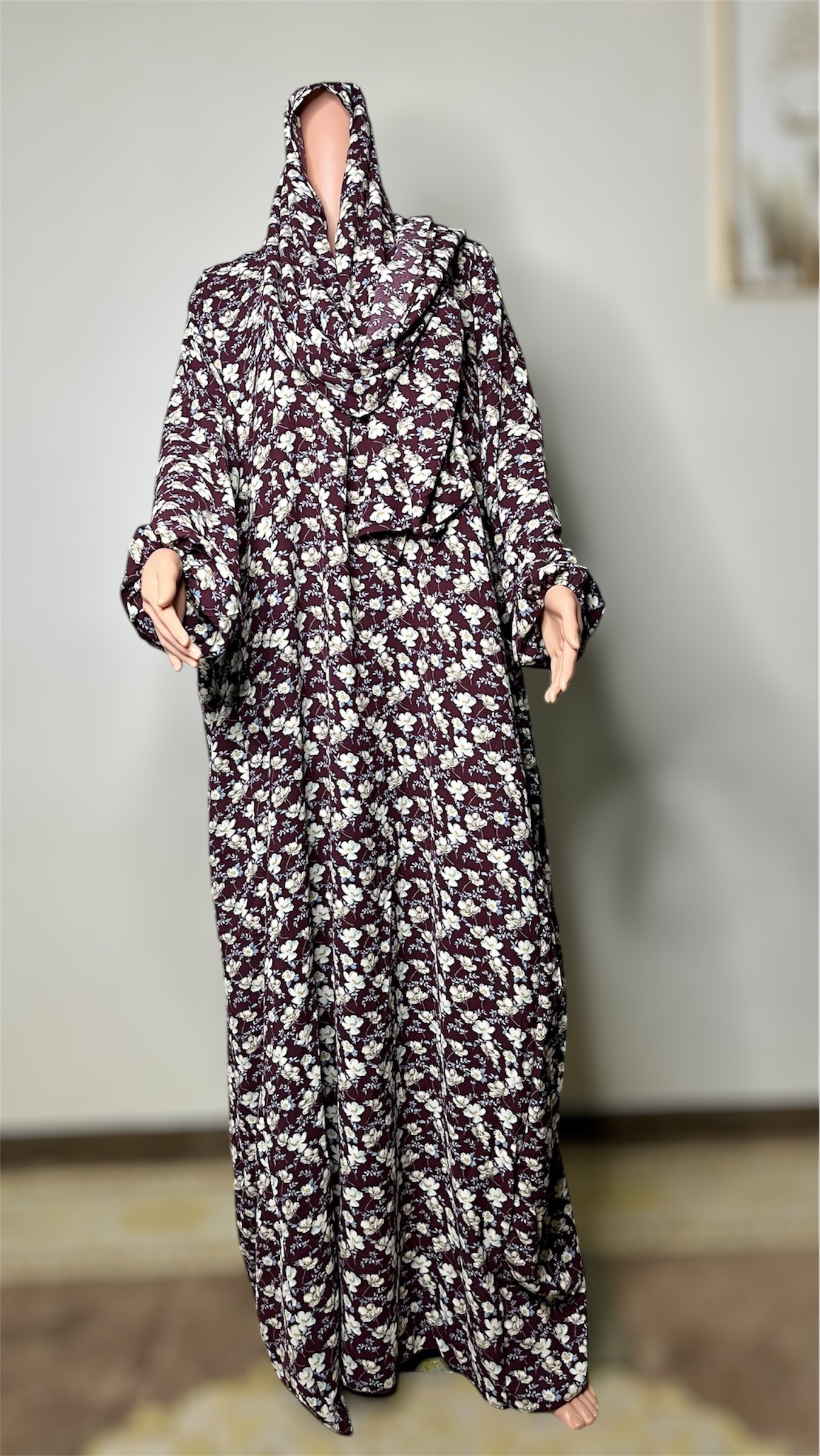 Robe de prière avec hijab intégré / 2 capuche