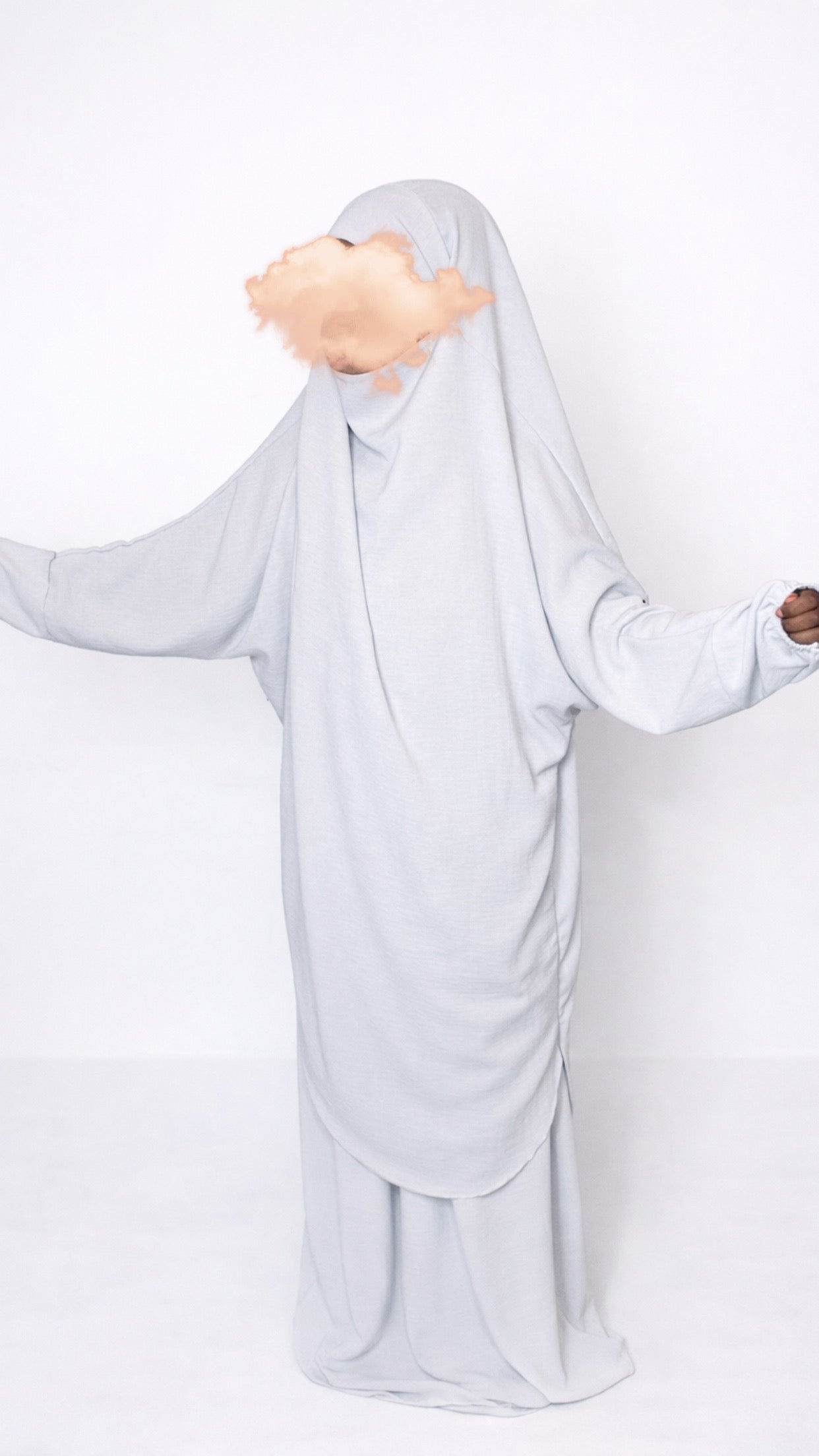 djellaba enfant fille 2 pièces avec jupe- Ensemble islamique élégant