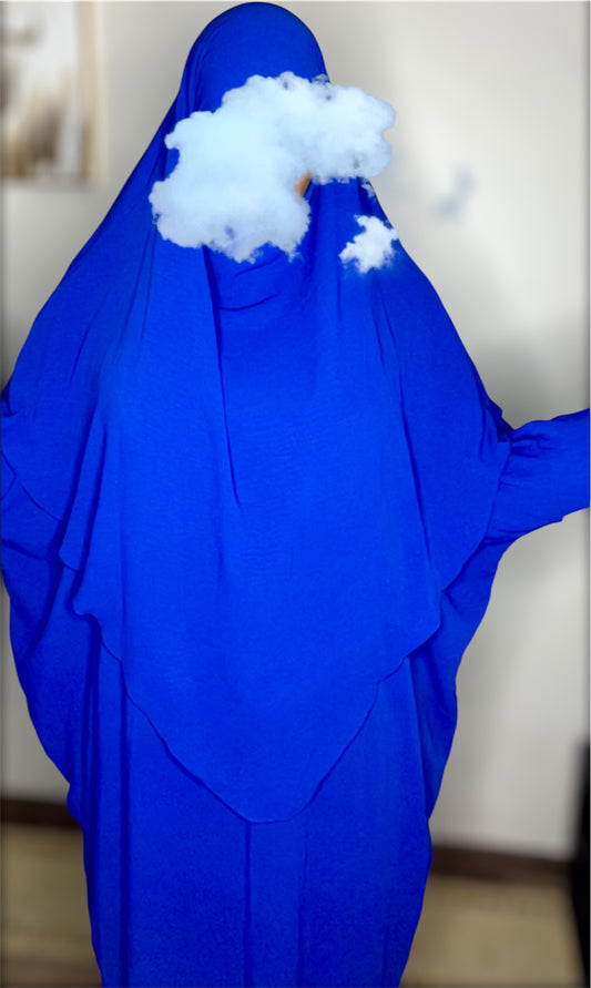 Ensemble Abaya & Khimar – Longueur adaptée de 1m60 à 1m75