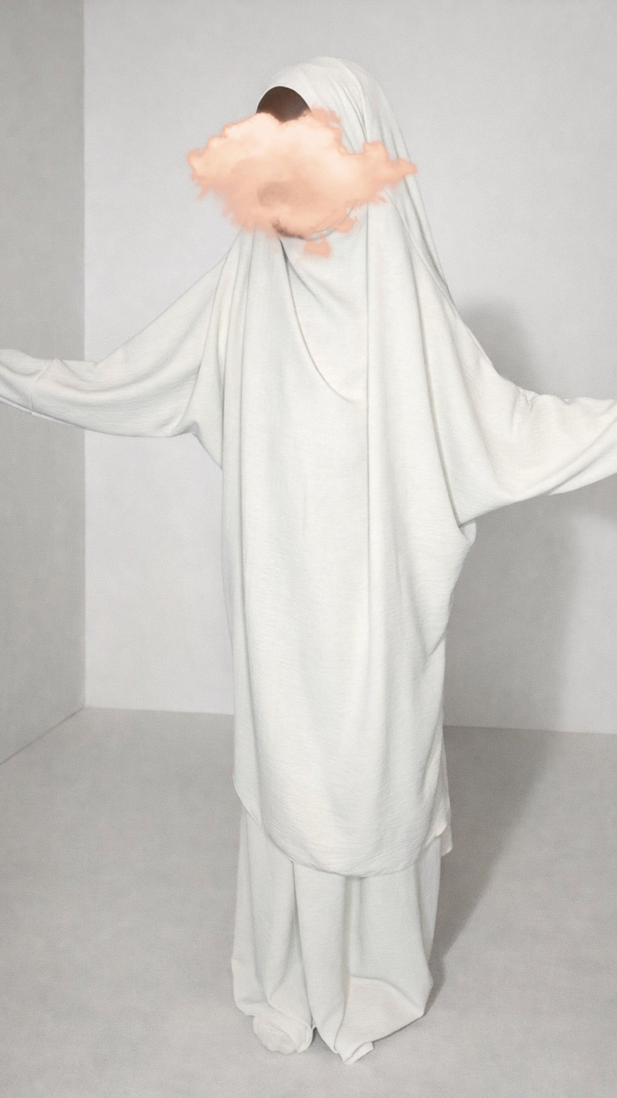 djellaba enfant fille 2 pièces avec jupe- Ensemble islamique élégant