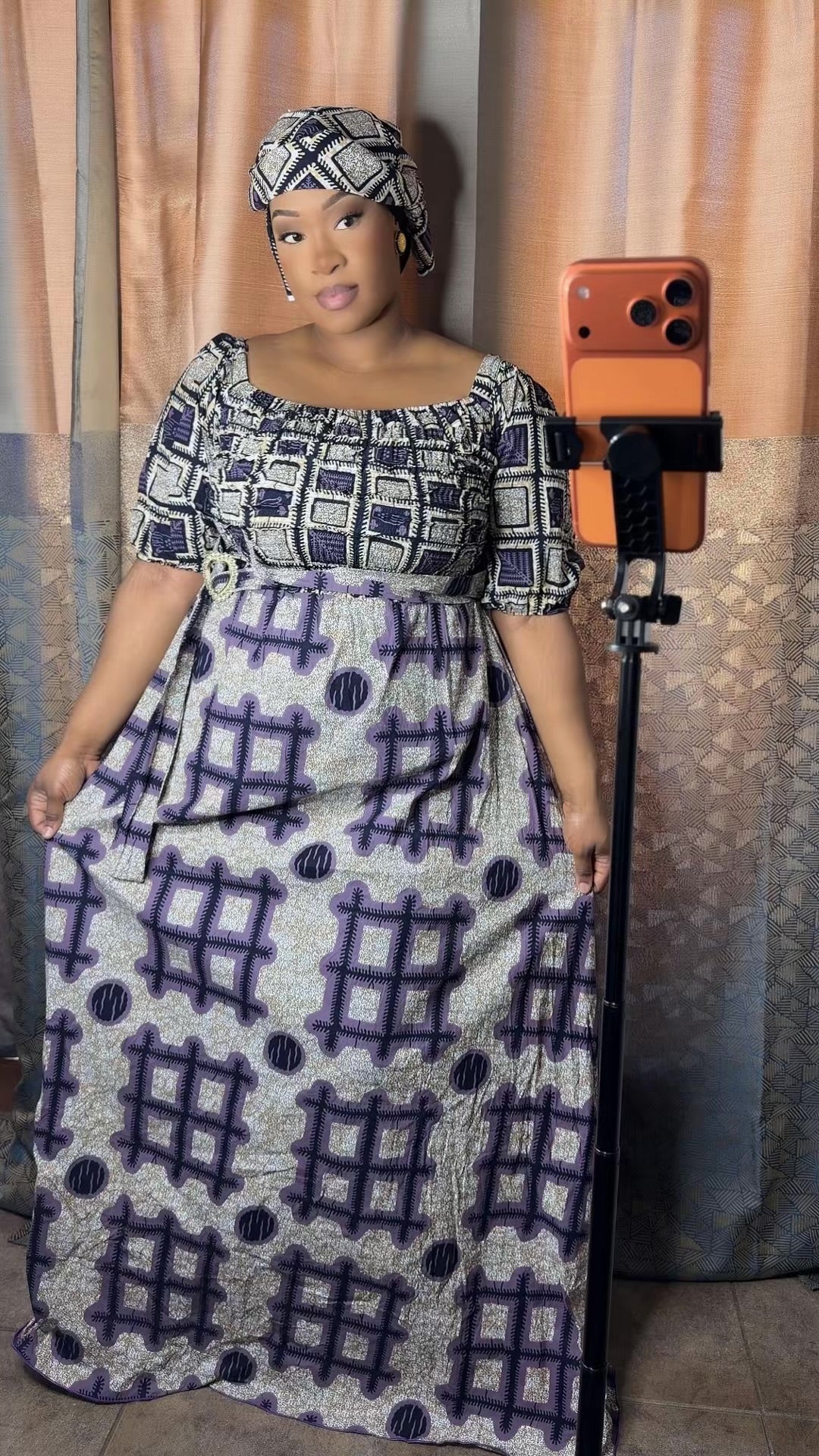 Ensemble Wax Femme Haut & Jupe Taille Haute Grande Taille 38-54 | Tenue Africaine Chic