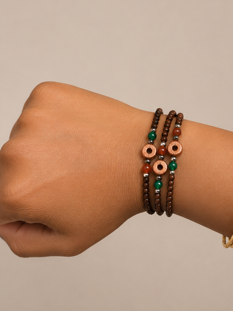 Lot de 3 bracelets en perles