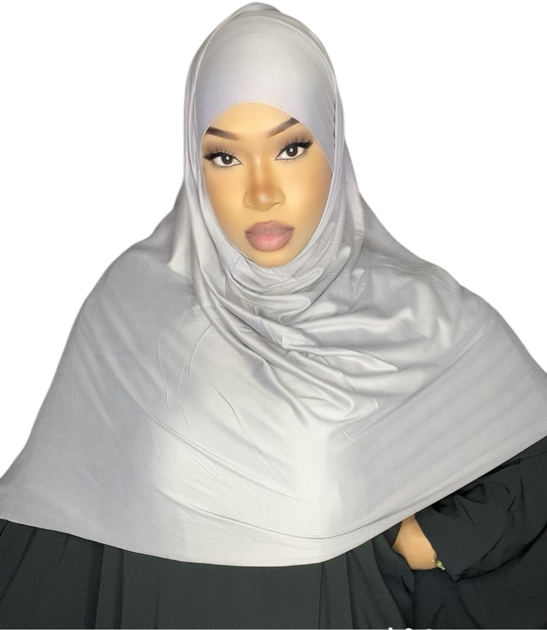 Grand hijab en jersey avec bandeau intégré