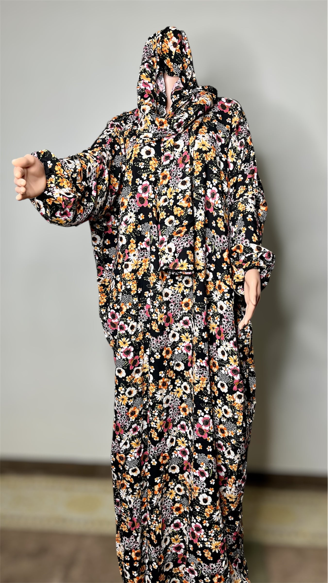 Robe de prière avec hijab intégré / 2 capuche