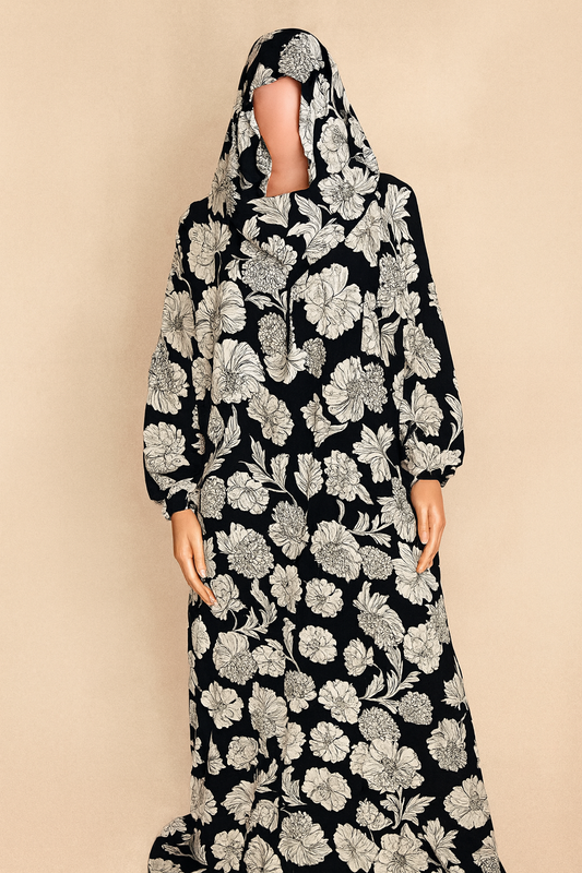 Robe de prière avec hijab intégré