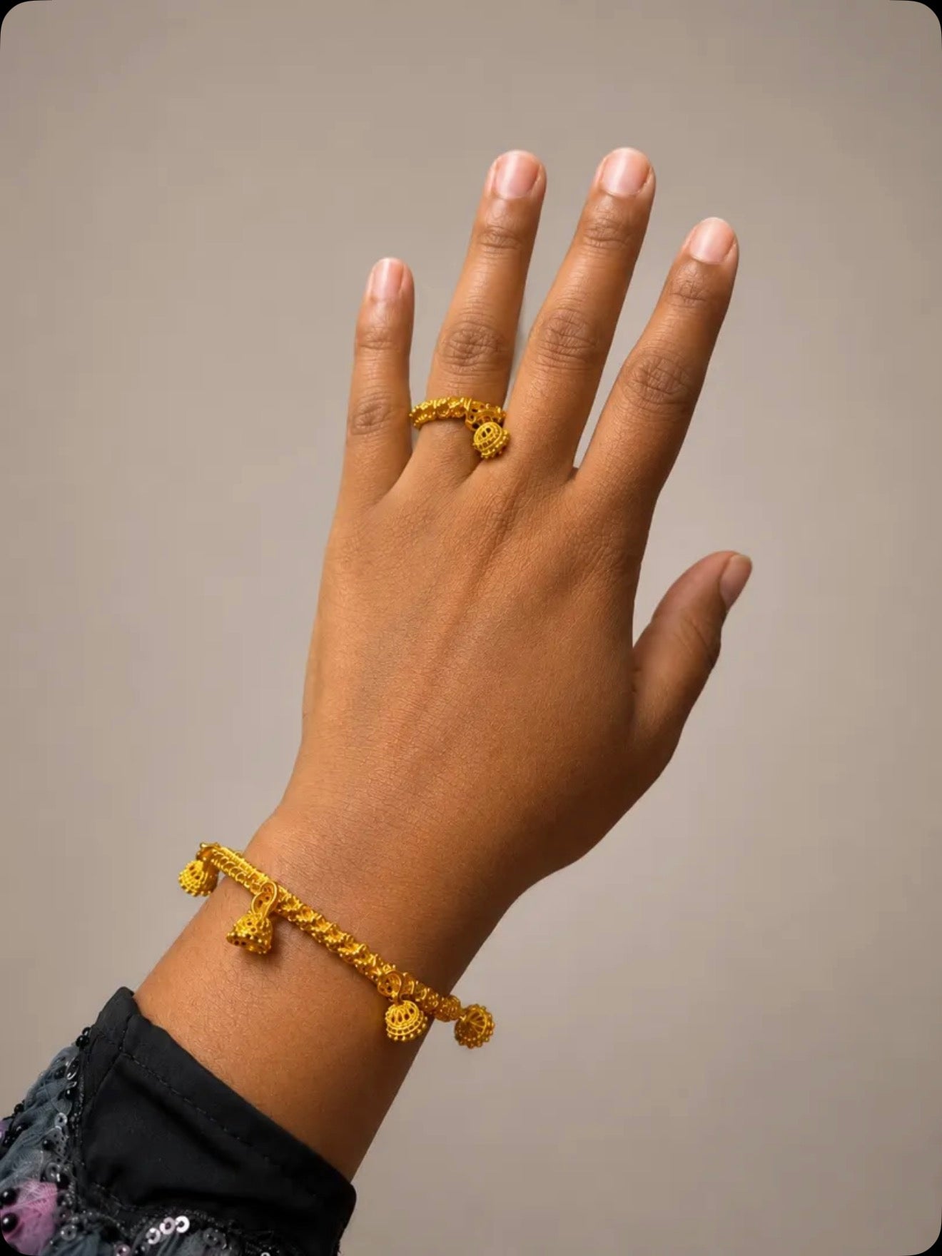 Bracelet et Bague imitation Or