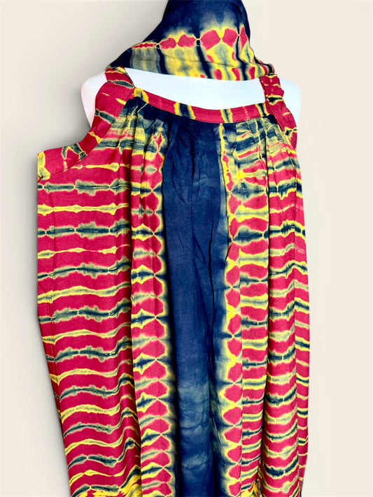 Dampé/Mehlfa robe manches bretelles avec foulard confort