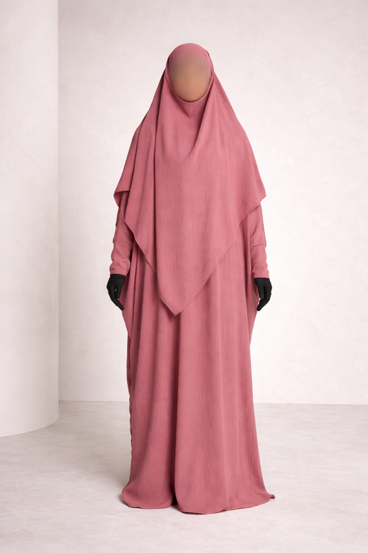 Ensemble Abaya & Khimar – Longueur adaptée de 1m73 à 1m84