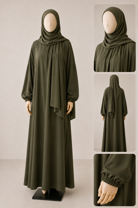 Abaya et hijab intégré