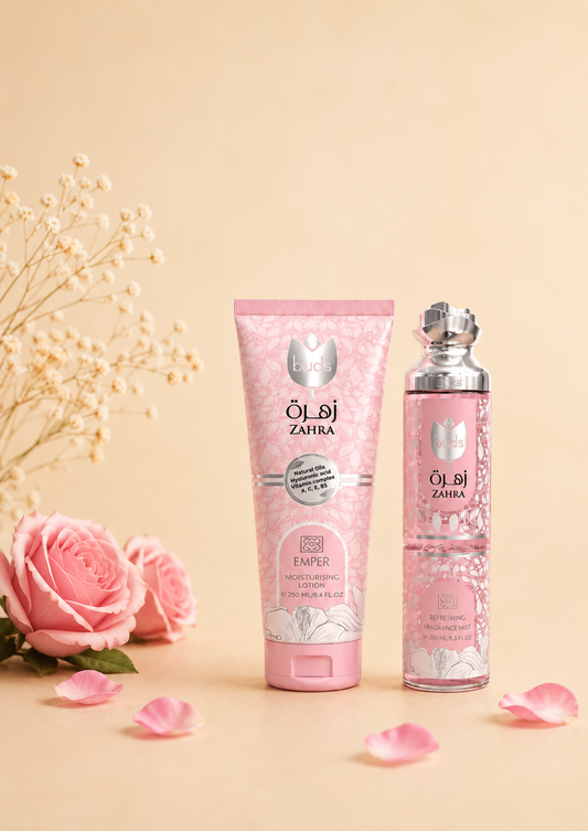 Buds Zahra Set Emper – Brume Parfumée et Lotion Hydratante 250 ml Femme