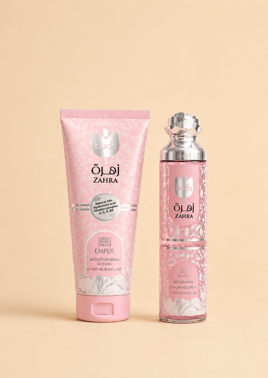 Buds Zahra Set Emper – Brume Parfumée et Lotion Hydratante 250 ml Femme