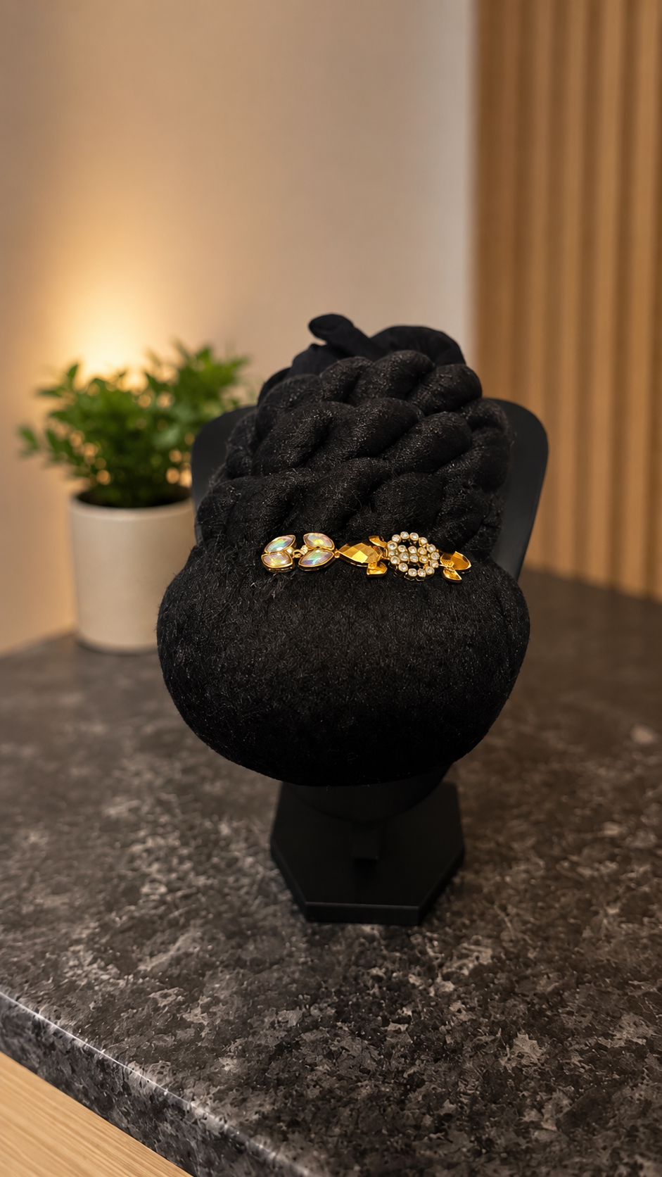 Chignon à la laine