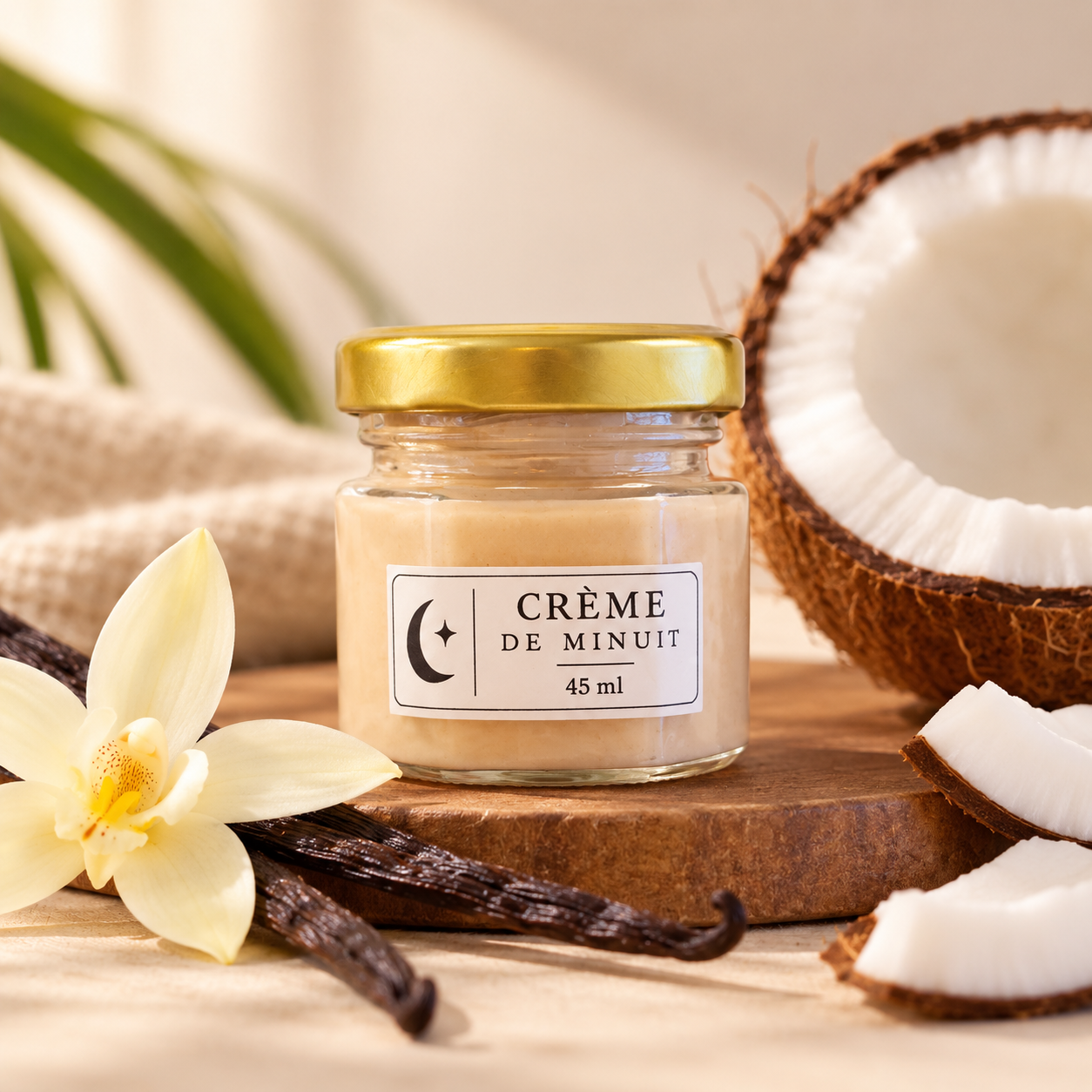 Crème de Minuit Vanille & Coco – Soin Corps Nourrissant 45 ml
