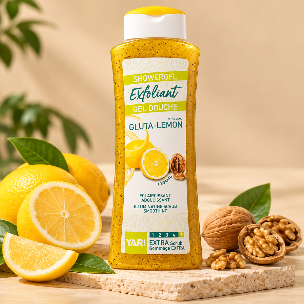 Gel Douche Exfoliant Yari Gluta-Lemon – Gommage Extra